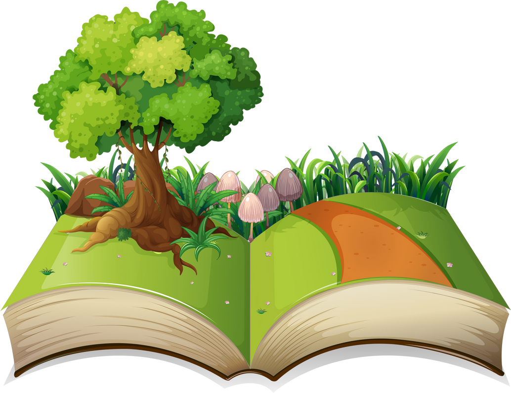 Open book nature landscape